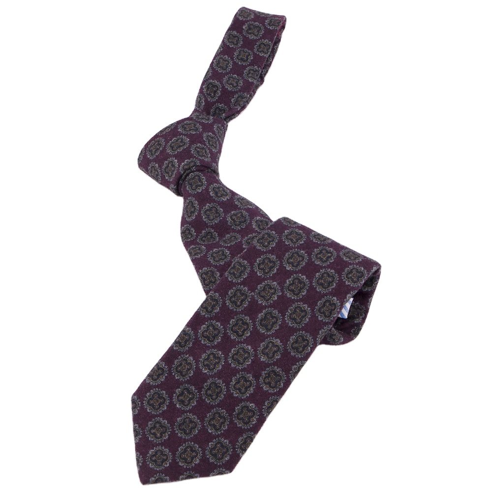 Manxiang Men Classic Handmade Plaid Floral Microfiber Woven Polyester Tie