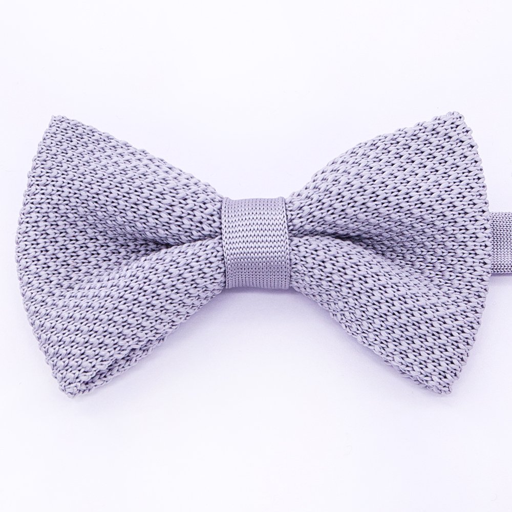 Best Design Wholesale Good Price Men's Knitted Bow Tie OEM Service 100% Polyester Solid Color Knit Bow Tie For Business Men