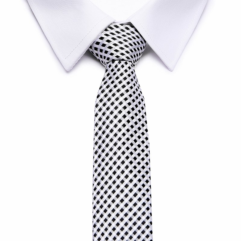 Classic Necktie Gift For Men Tie Hanky Cufflinks Set Pocket Handkerchief 100% Silk 7.5cm Tie