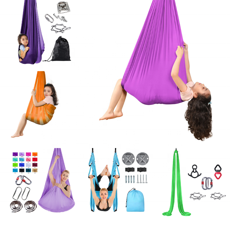 High Quality Indoor Outdoor Elastic Yoga Hammock Bouncy Kids Toys Sensory Therapy Swings for Kids Autism Child