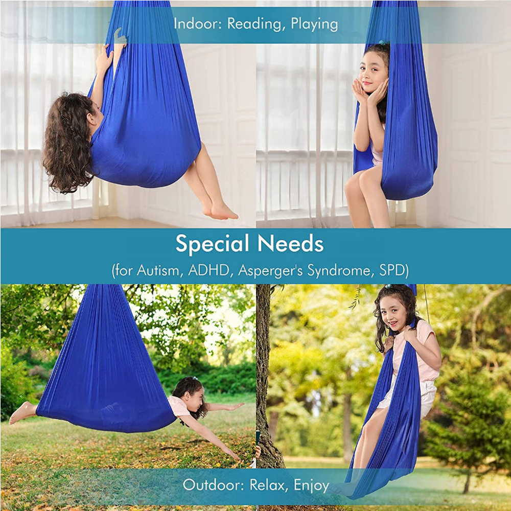 High Quality Indoor Outdoor Elastic Yoga Hammock Bouncy Kids Toys Sensory Therapy Swings for Kids Autism Child