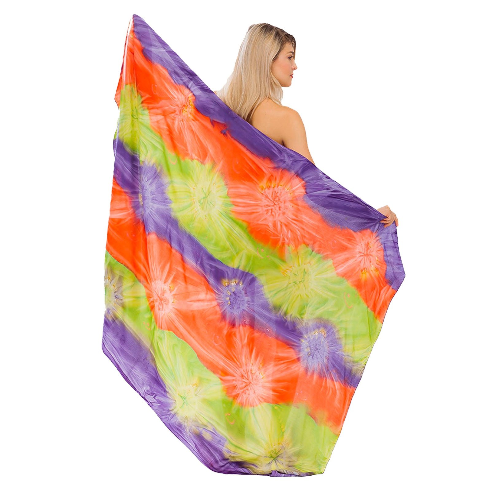 NEW design women sarong beach wear cover up tie dye colorful combination rayon fabric sarong wrap bikini swimsuit