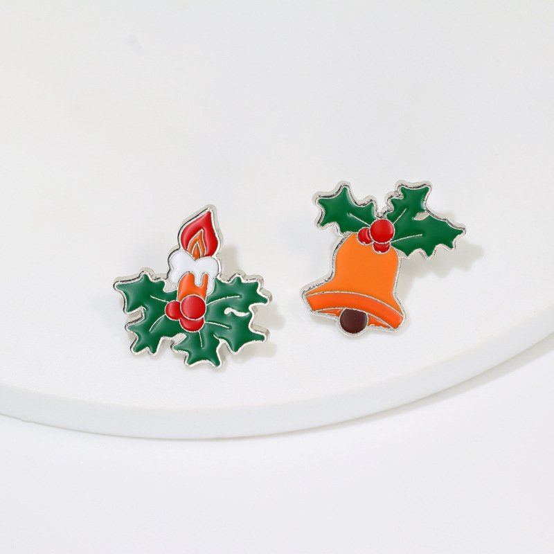 Manufacturer Cartoon Merry Christmas Tree Reindeer Enamel Brooch Hat Clothes Tie Scarf Button Pin Badge Custom Lapel Pins