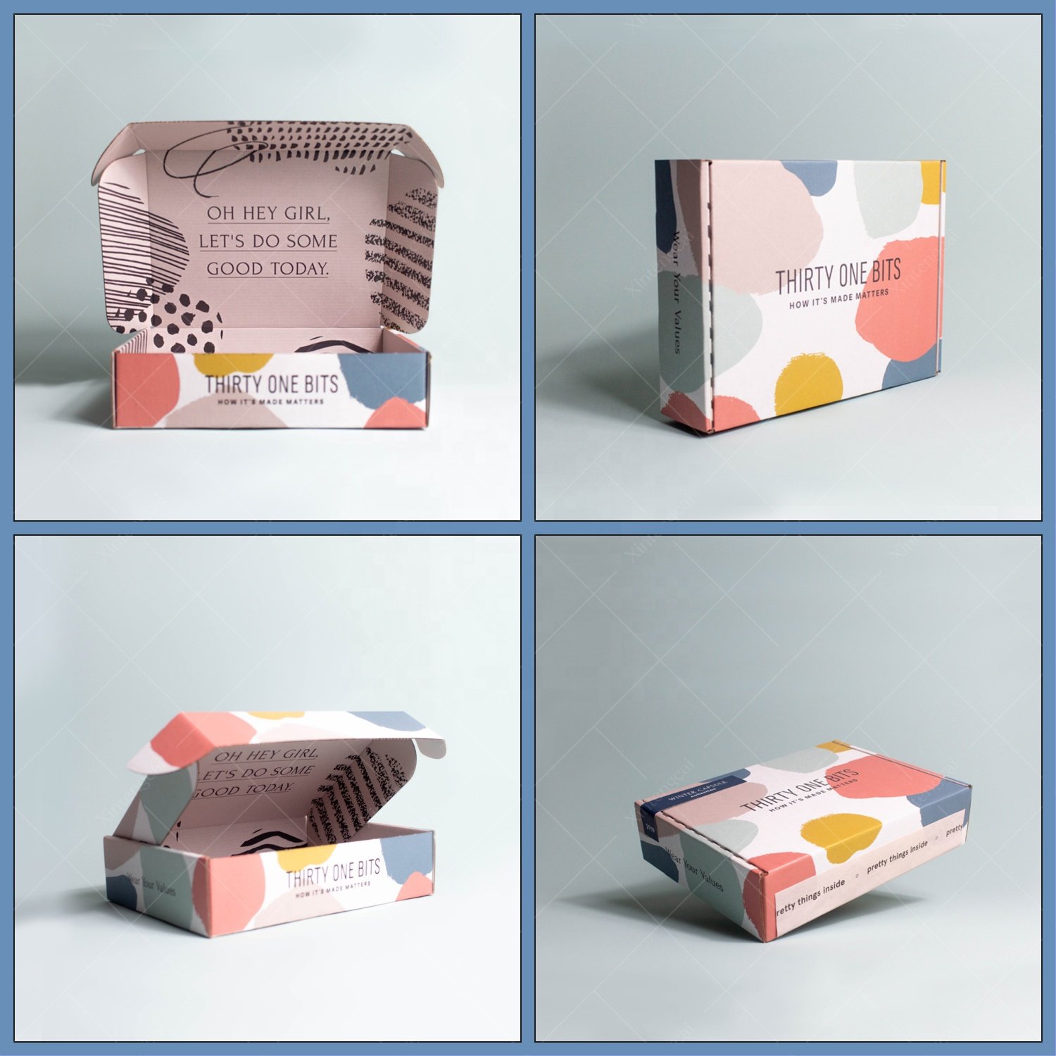 Custom Printed Corrugated Board Shipping Box Clothing Packaging Paper Material Embossing Matt Lamination Mailer Gift Any Shape