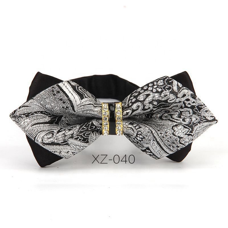 12*6cm Polyester Bow Ties Hand Made Bow Tie Men's