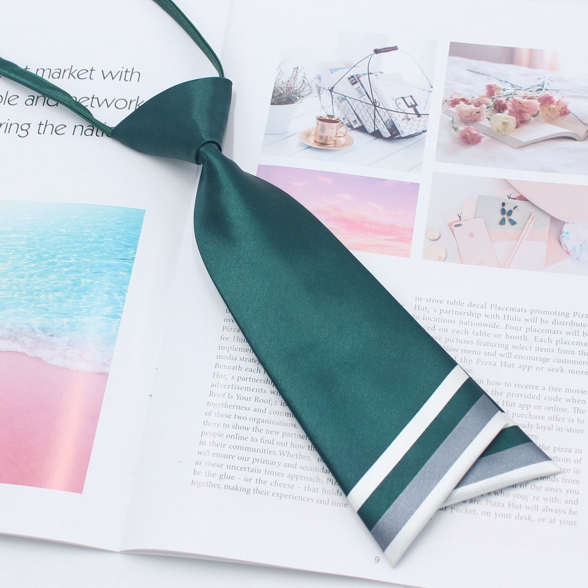 Hot Sale Female Necktie Pre-tied Bowtie Women Uniform Neck Ties Adjustable Strap Striped Bow Ties