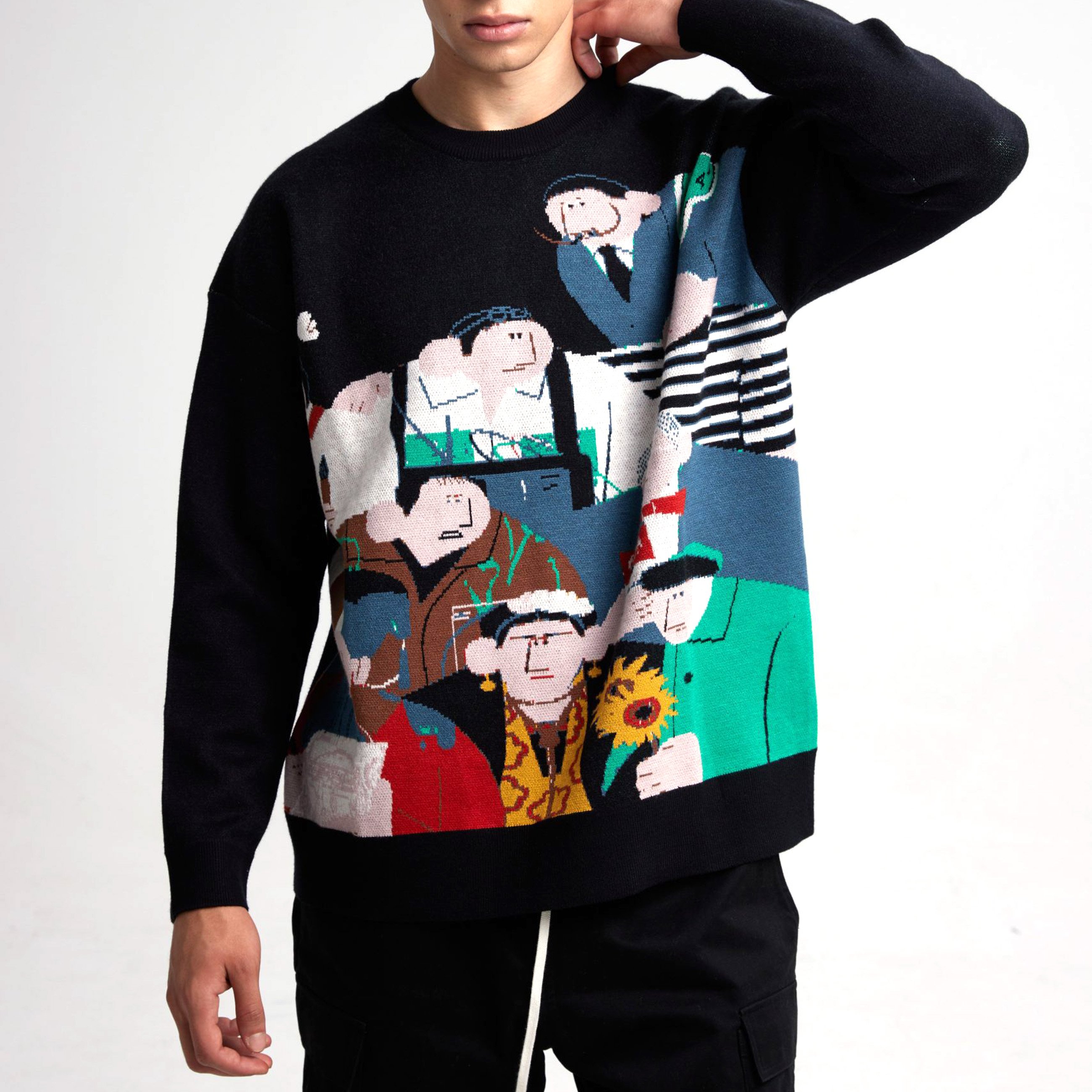 2024 New Winter Season Custom Design Sublimation High Quality Polyester Fabric Men sweat shirt Customized casual wear Sweatshirt