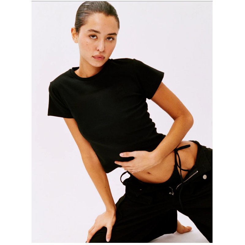 Summer Baby Tee Y2k Crop Tops Tee Shirt Sexy Thin Blank Shirt for Woman 100% Cotton Breathable High Quality Plain T-shirt Casual
