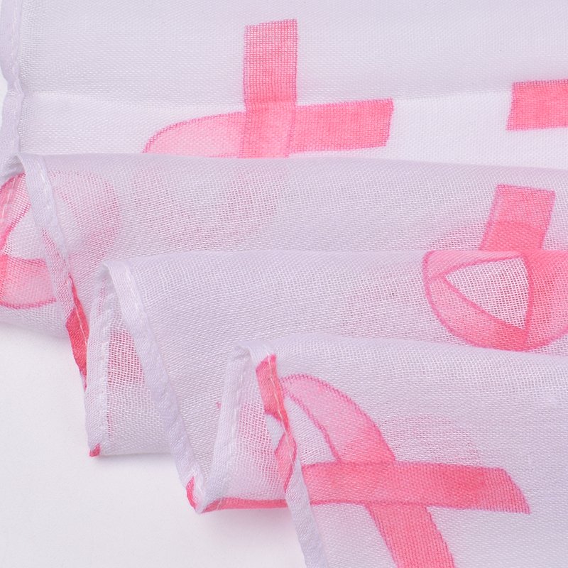 Custom digital Global breast cancer Prevention Activity Pink Ribbon Care Day Sign Printed Women's Scarf Long Scarf Shawl