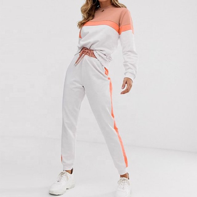 Women's Custom Oversized Cropped Hoodie and Joggers Set XL 2-Piece Loungewear Tracksuit for Gym Winter Casual Style-Wholesale