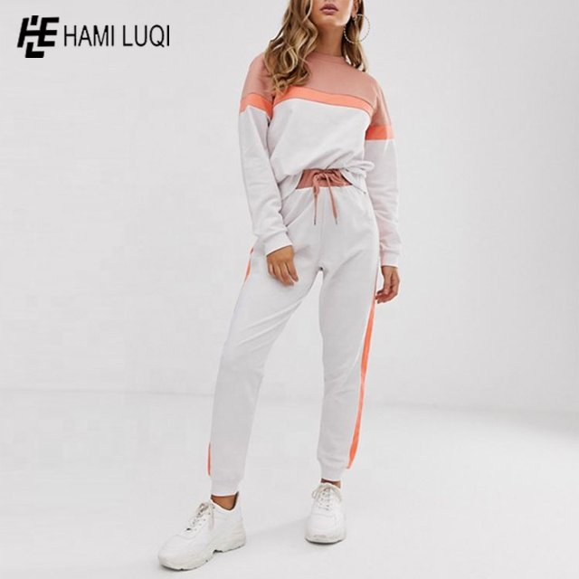 Women's Custom Oversized Cropped Hoodie and Joggers Set XL 2-Piece Loungewear Tracksuit for Gym Winter Casual Style-Wholesale