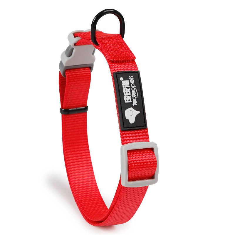 Custom Print Nylon Style Multiple Colors Dog Cat Collar Quick Release Adjustable Pet Collar