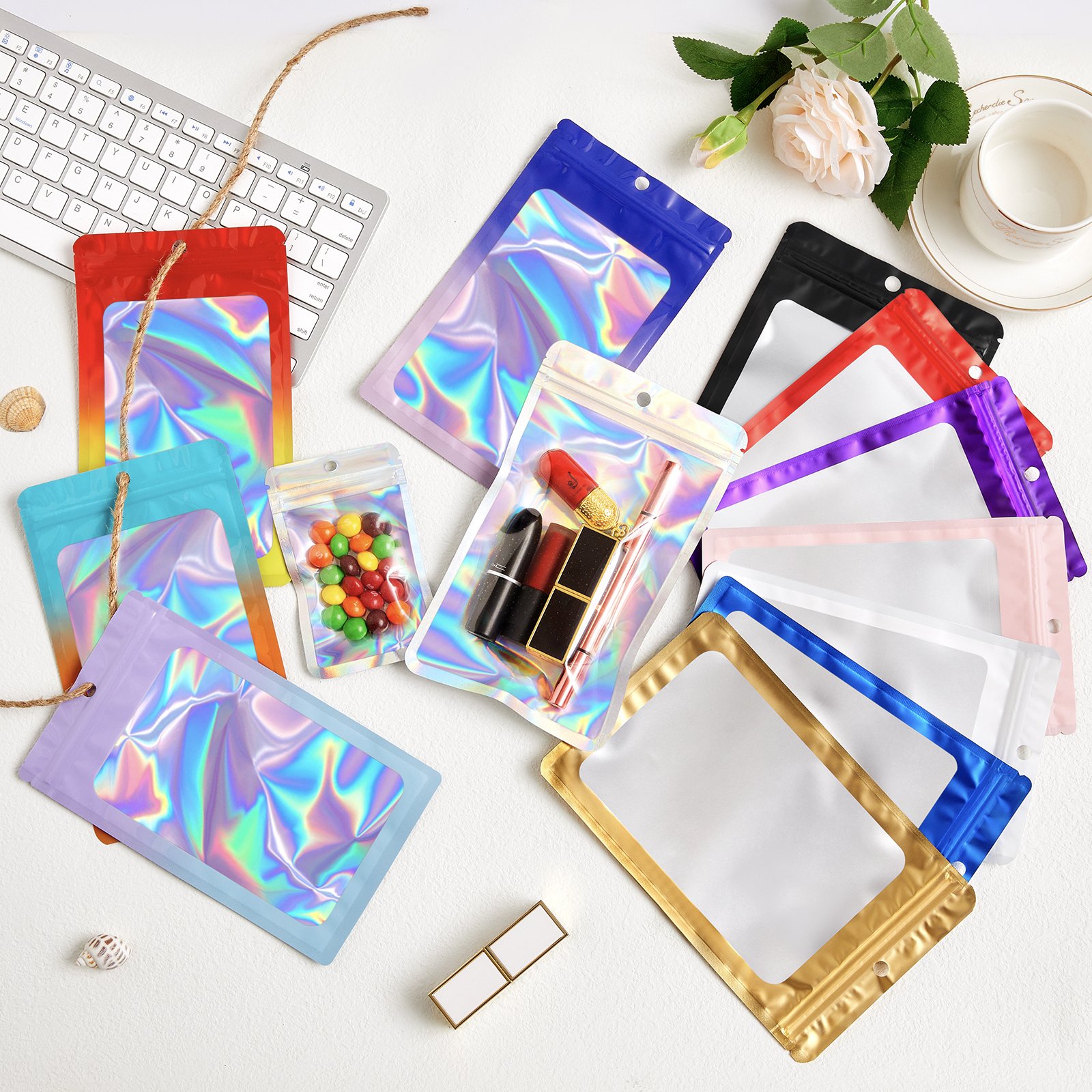 Custom Printed Reusable Plastic Heat Seal Mini Ziplock Baggies Smell Proof Zipper Plastic Bag Resealable Smell Proof Mylar Bags
