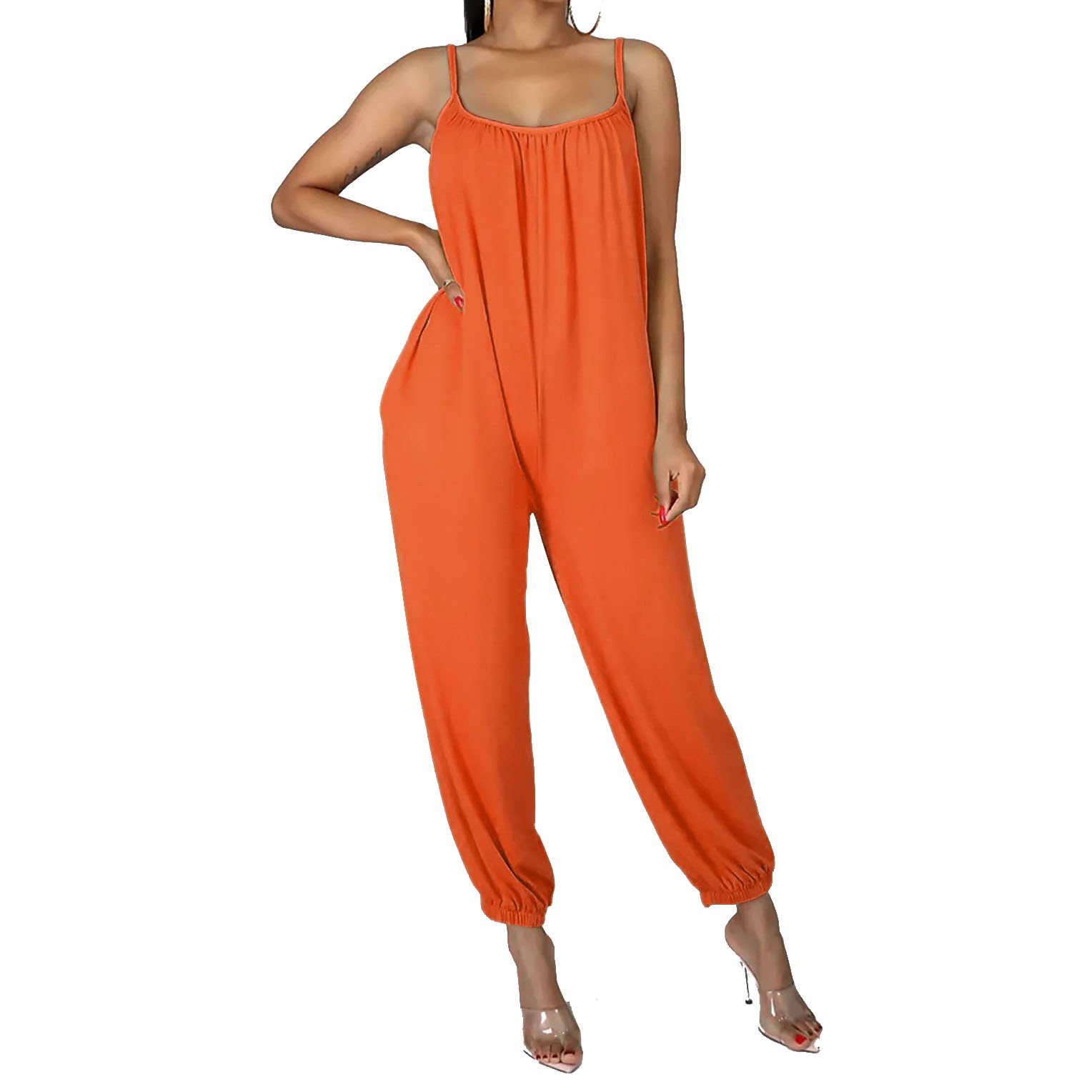Wholesale Women's Hollow Rompers One Piece Suspenders Sleeveless Tights Tummy Casual Sexy Jumpsuits Dress