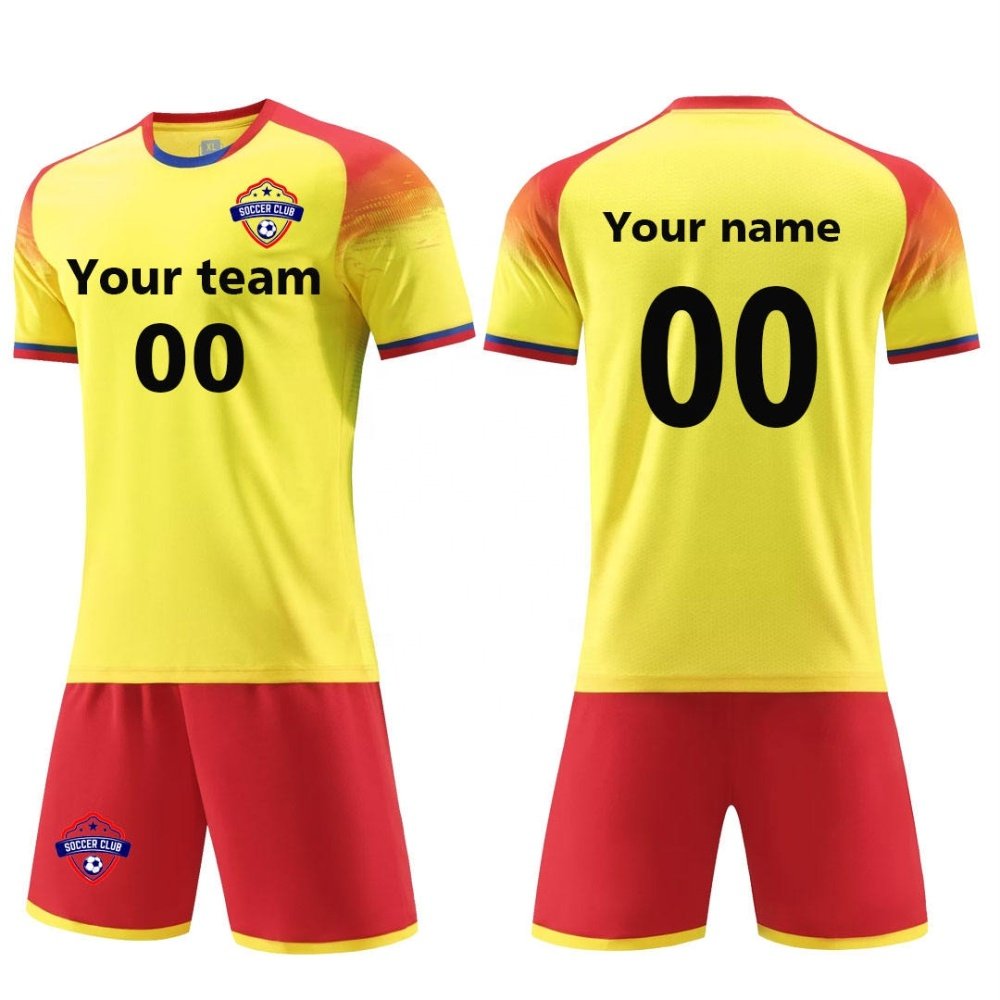 Wholesale Best Price Men Soccer Jerseys Breathable Top Trending Adult Size Solid Color Men's France Soccer Uniform For Sale