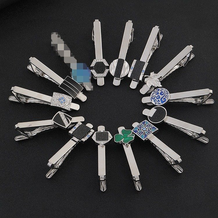 2024 New Men's accessories French business shirt tie clip high-end minimalist collar clip For Men Business Gifts wholesale