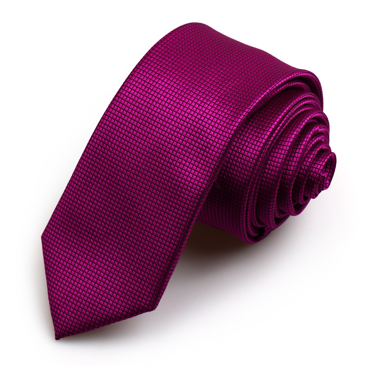 Luxury 6cm Narrow Microfiber Polyester Necktie for Men Waterproof Grenadine Plain Silky Tie for Gift