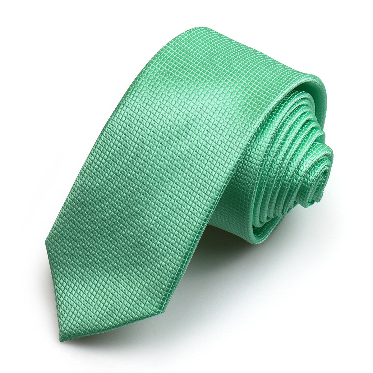 Luxury 6cm Narrow Microfiber Polyester Necktie for Men Waterproof Grenadine Plain Silky Tie for Gift