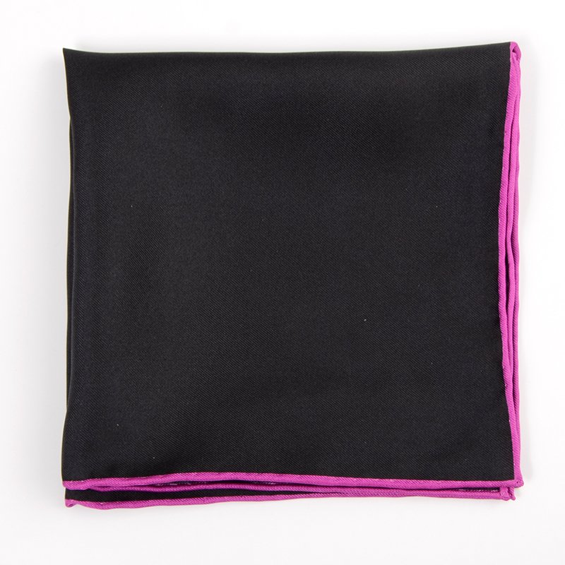 Hamocigia OEM Handkerchiefs HandRolled Multi Colour Private Label Silk Men's Pocket Square