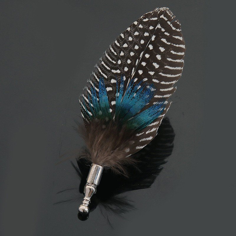 Men's Feather Brooch Christmas Decorative Pins Wedding Party Lapel Pin Men Suits Pins Gift BADGES Party Stage