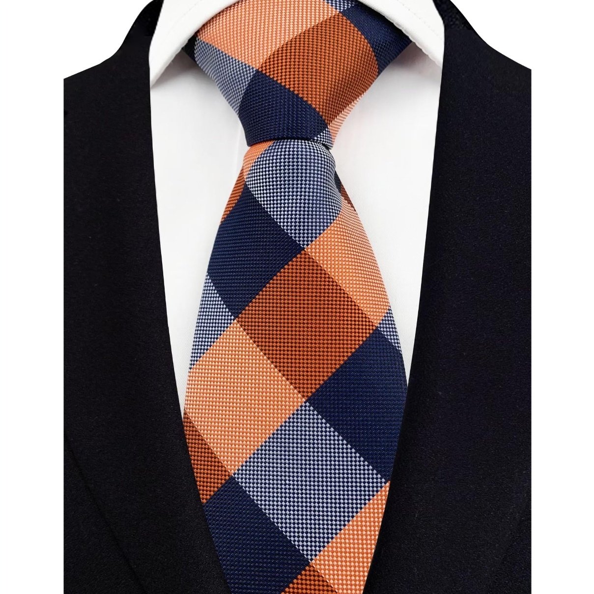 100% Pure Silk Weave Woven Jacquard Purple Plaid Necktie Customization For Men Classic Ties