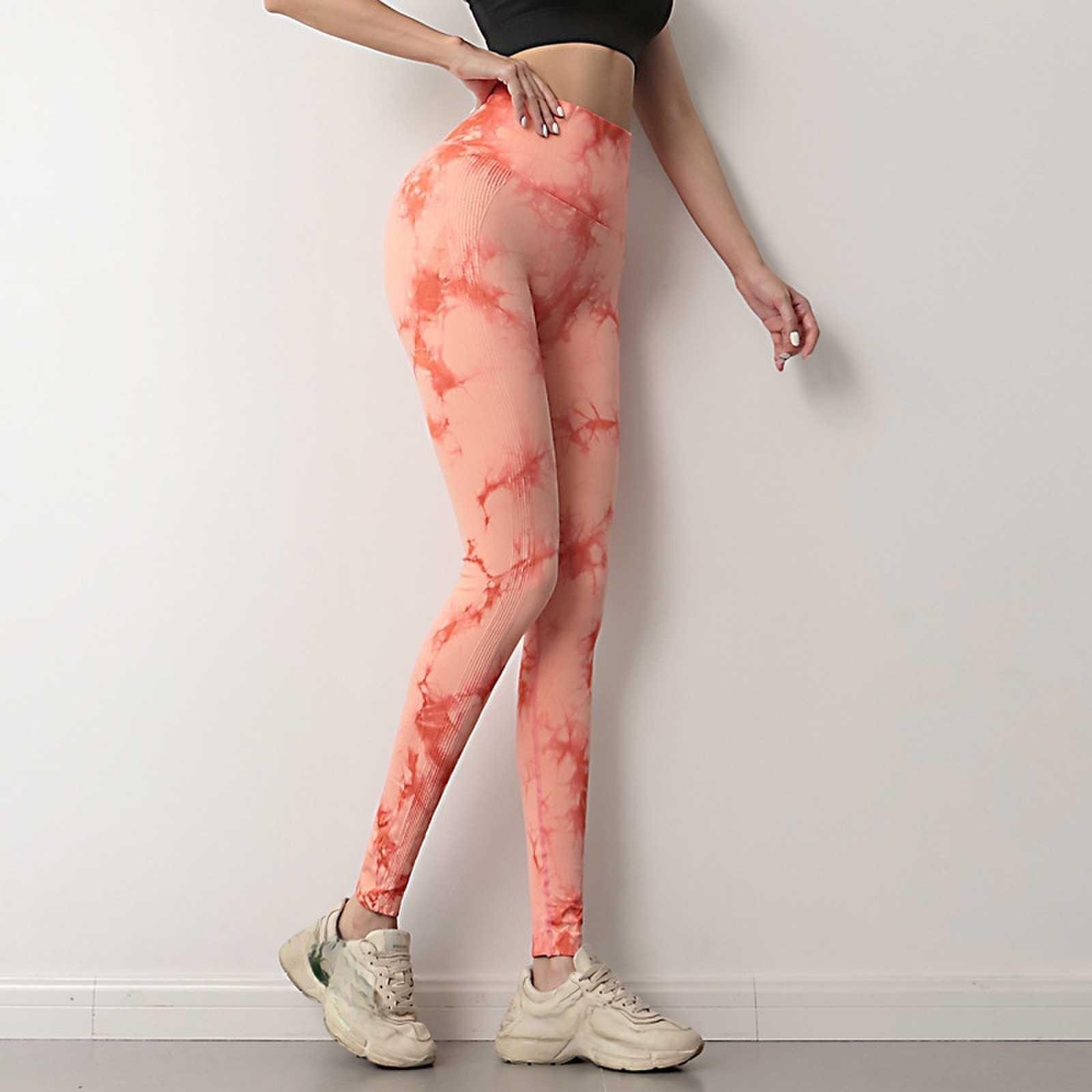 high waist tie dye sports yoga leggings pants women plus size sports outdoor gym running custom logo print