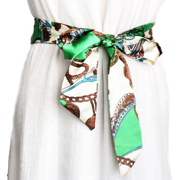Fashion simple silk scarf tie belt waistband women's decorative accessories belt