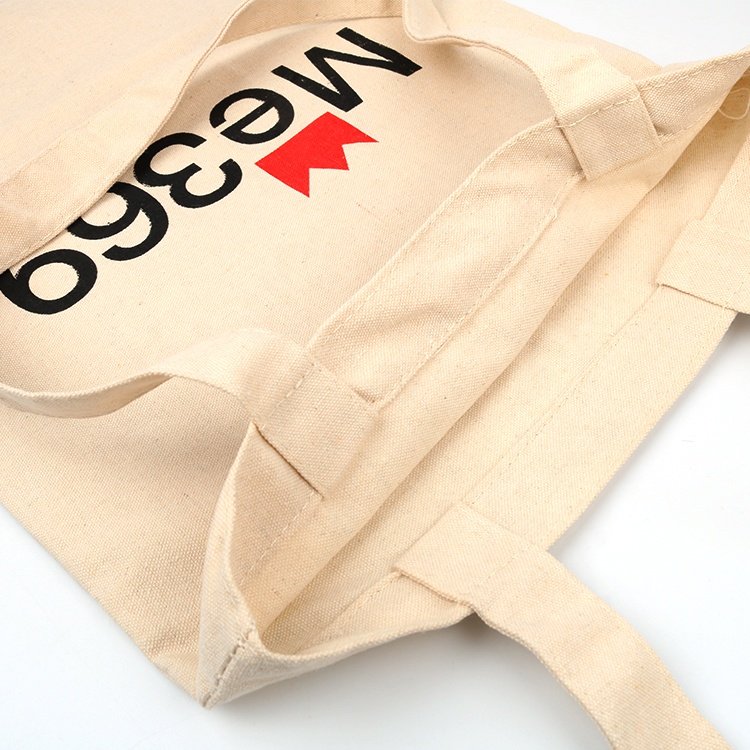 Stylish Design Custom Silk Screen Printed Brand Logo Vintage Promotional Cotton Beige Canvas Tote Bags for Girls
