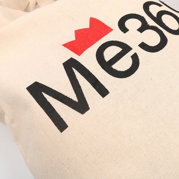 Stylish Design Custom Silk Screen Printed Brand Logo Vintage Promotional Cotton Beige Canvas Tote Bags for Girls