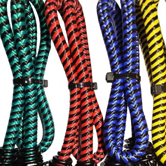 Multi-purpose Durable Rubber Round Luggage Rope With Hook Bicycle Outdoor Stretch Rope Luggage Strap Motorcycle Tie Down Rope