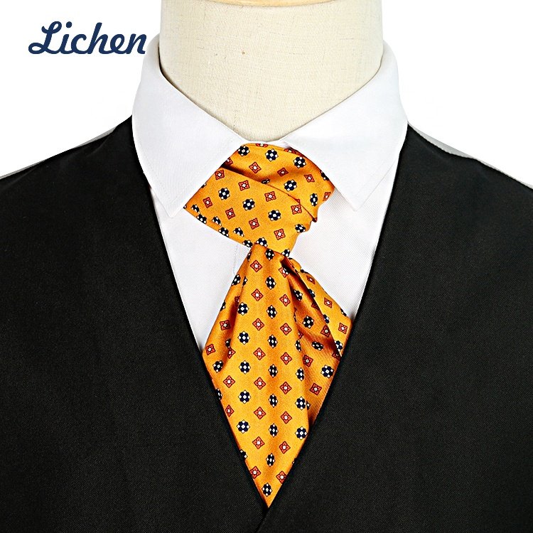 Professional Custom Design 4 Pieces Silk Printed Mens Neck Ties With Double Side Printed Men Classic Scarf