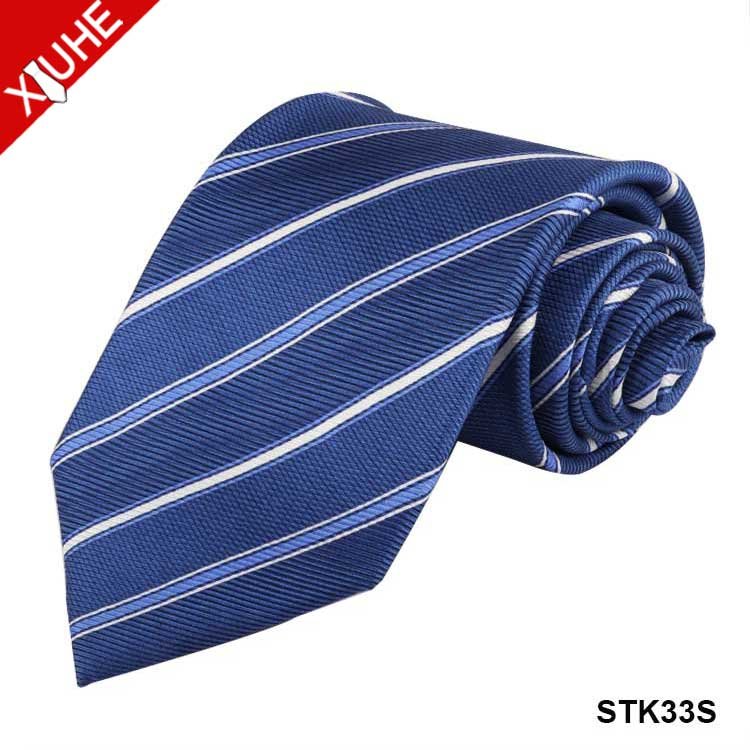 New Arrival Mens Tie Luxury Elegant Navy Blue Silk Neckties Custom Printing Pattern 100% Silk Ties
