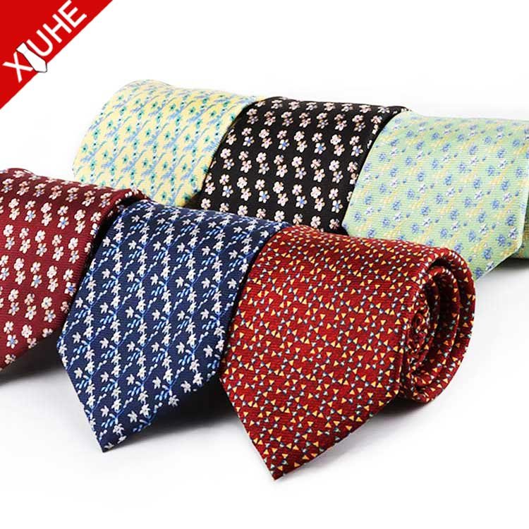 New Arrival Mens Tie Luxury Elegant Navy Blue Silk Neckties Custom Printing Pattern 100% Silk Ties