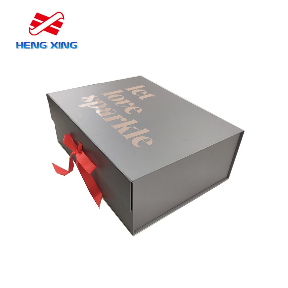 Magnetic Gift Box Pink Packaging Custom Logo Printed Magnetic Folding Paper Flat Pack Gift Boxes