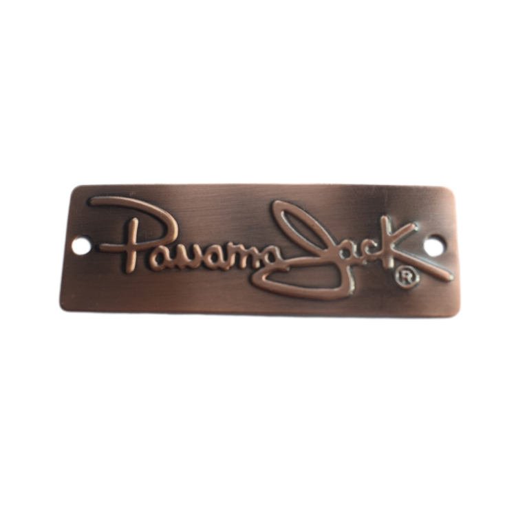 Label Metal Logo Plate Custom Gold Metal Furniture Labels Plate Sewing Logo Metal Tag with Holes