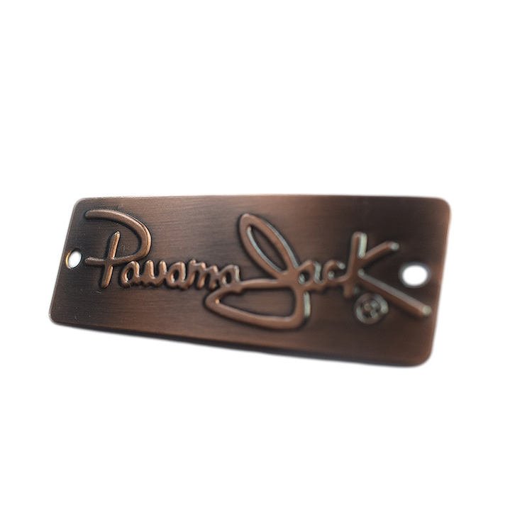 Label Metal Logo Plate Custom Gold Metal Furniture Labels Plate Sewing Logo Metal Tag with Holes