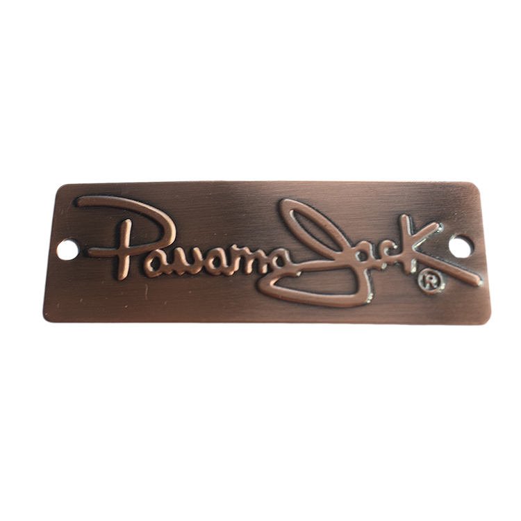 Label Metal Logo Plate Custom Gold Metal Furniture Labels Plate Sewing Logo Metal Tag with Holes