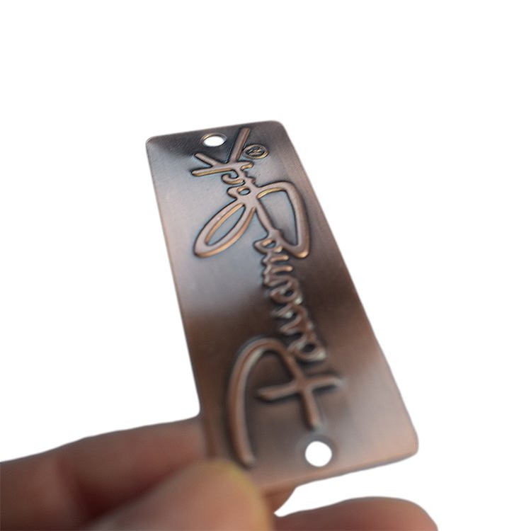 Label Metal Logo Plate Custom Gold Metal Furniture Labels Plate Sewing Logo Metal Tag with Holes