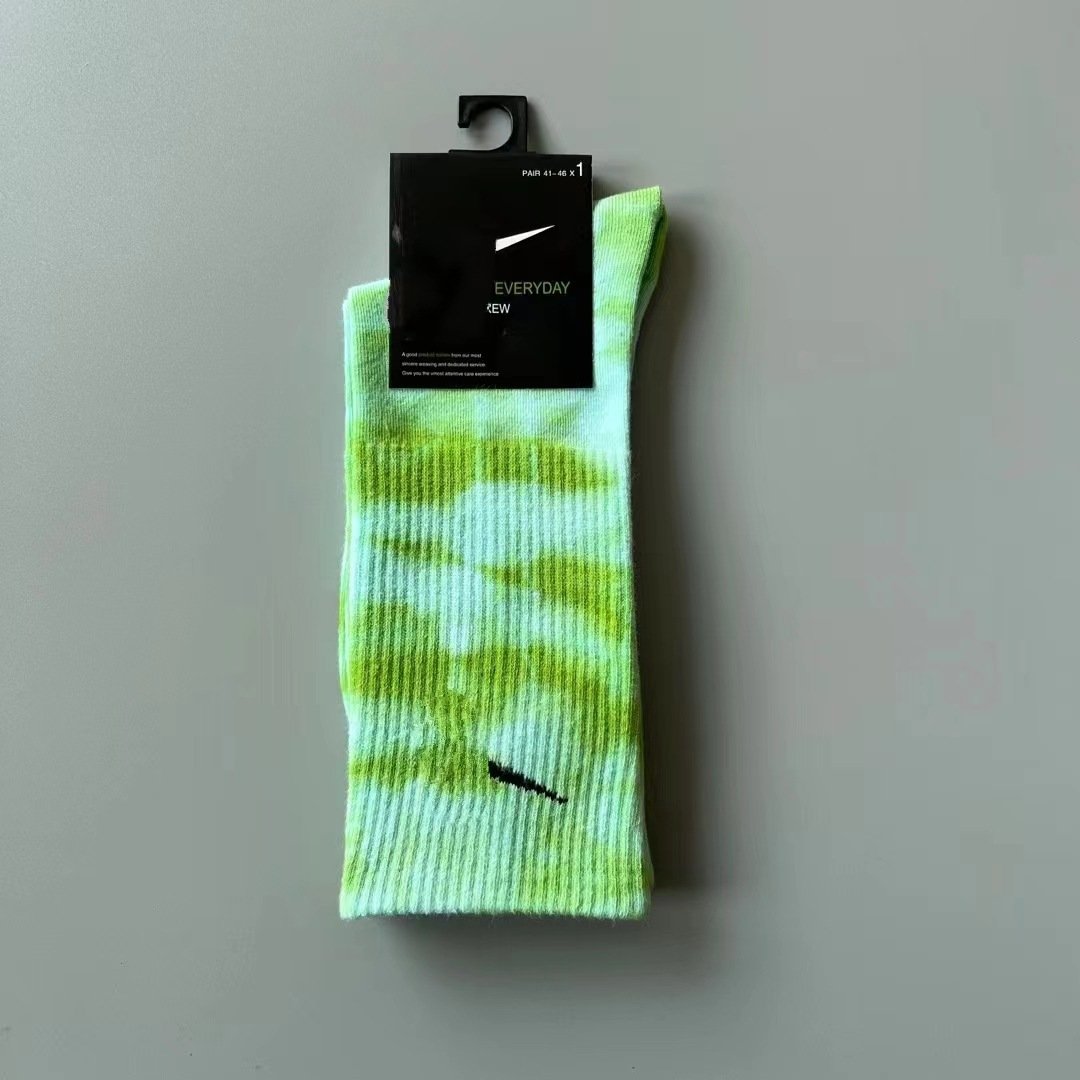 2023 wholesales tie dye long socks sport fashion tennis cotton crew sock for men and women