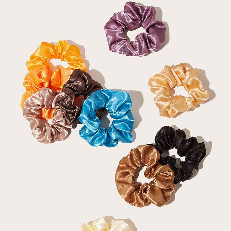 100% silk large pure silk women hair brand scrunchie ties scrunchie manufacturer
