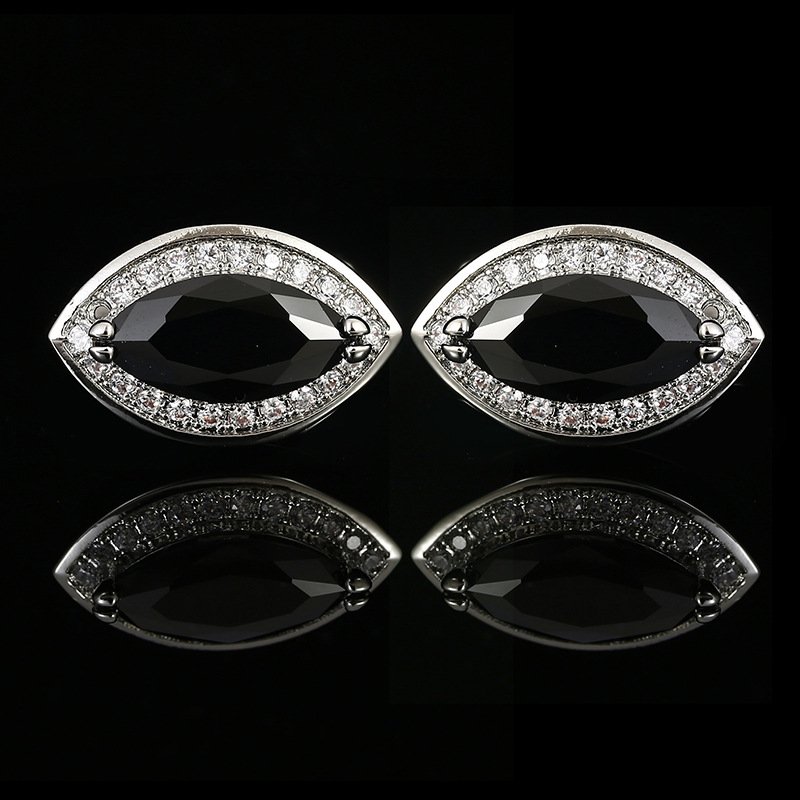 Wholesale selling men creative eyes style French shirt cuff nailed crystal zircon luxury cufflinks for men