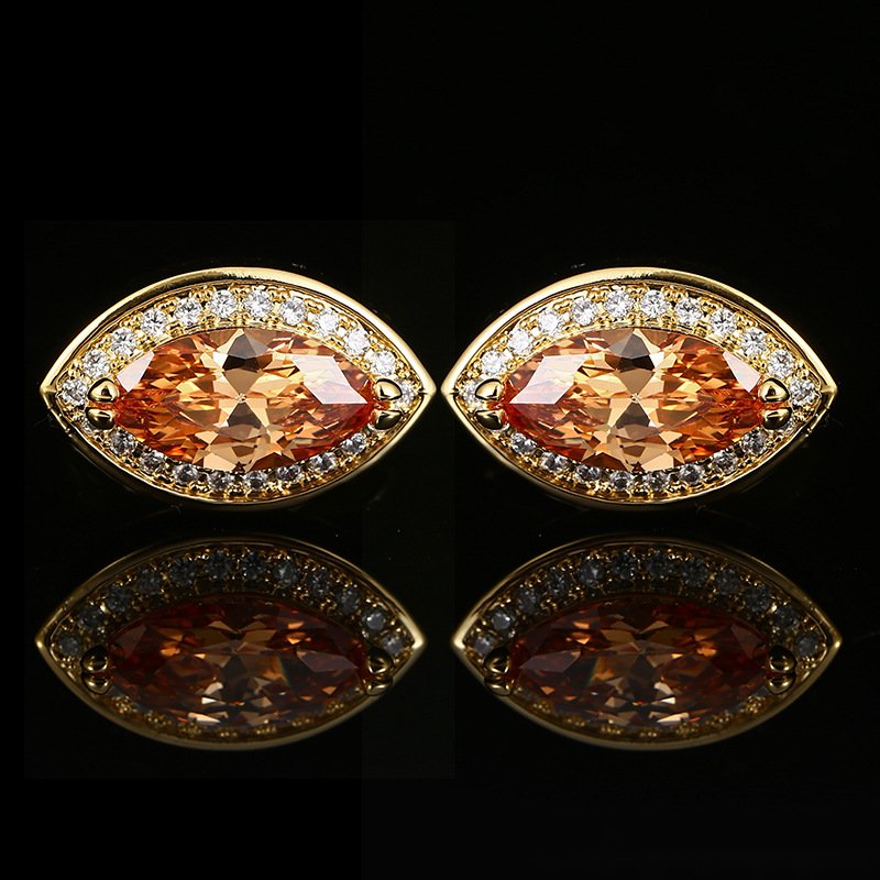 Wholesale selling men creative eyes style French shirt cuff nailed crystal zircon luxury cufflinks for men