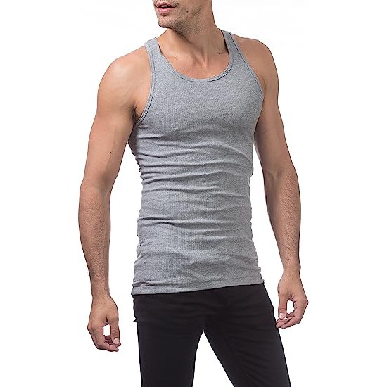 Wholesale Hot sales ribbed cotton breathable muscle fit stringer blank fitness tank top for men