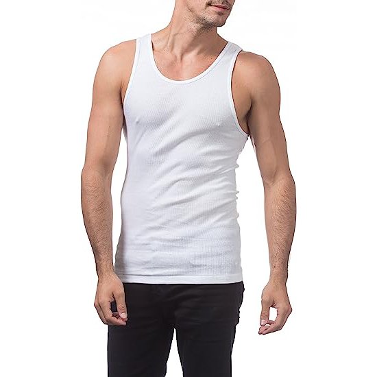 Wholesale Hot sales ribbed cotton breathable muscle fit stringer blank fitness tank top for men