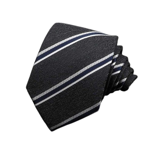 2024 High Quality Black Fashion Customized Sublimation Trendy Flowers Embroidered Polyester Silk Suit Accessories Label Tie For