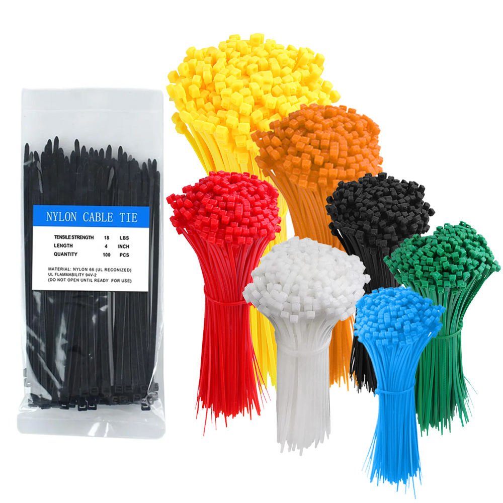 Zip Ties Reusable Cable Ties Self Locking Nylon Cable Ties, Plastic Tie Straps, 2.5x100 Mm Plastic Wire Tie