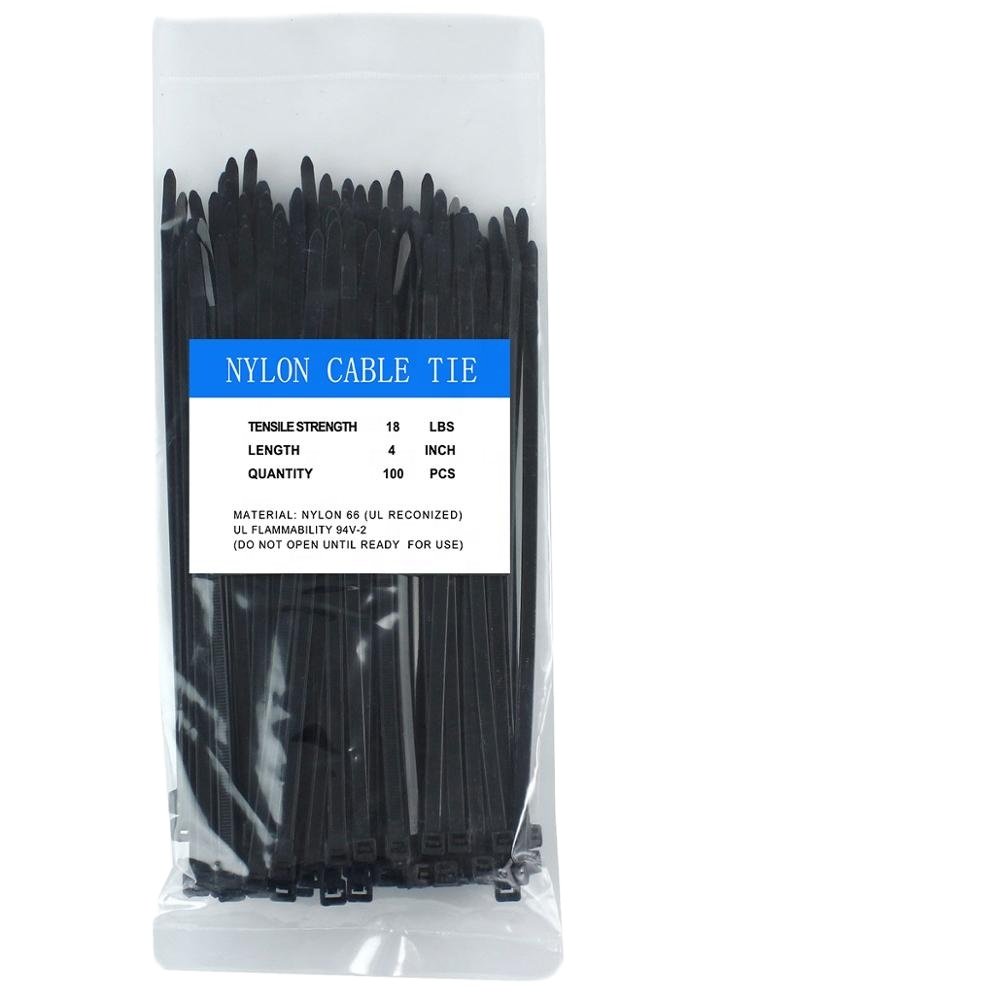 Zip Ties Reusable Cable Ties Self Locking Nylon Cable Ties, Plastic Tie Straps, 2.5x100 Mm Plastic Wire Tie