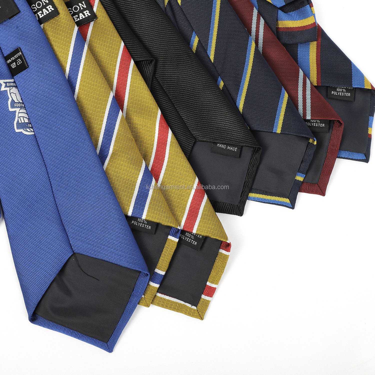 China Mens Polyester Ties for Sublimation Woven Custom Security Ties Student School Custom Logo Clip On Neck Tie