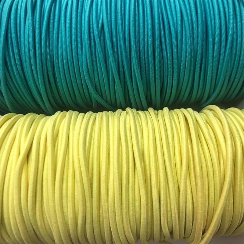 Factory wholesale 1.5mm 2mm 3mm 4mm 5mm 8mm 15mm strong stretch round braided elastic drawstring cord