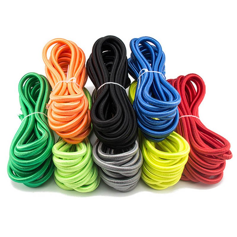 Factory wholesale 1.5mm 2mm 3mm 4mm 5mm 8mm 15mm strong stretch round braided elastic drawstring cord